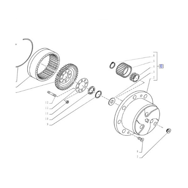 Obudowa układu planetarnego z satelitami 84512899 85824864 85824862 85820477 85820476 85815854