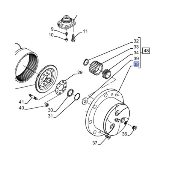 Obudowa układu planetarnego 84512846, 72117588, 112.06.050.04, 1120605004