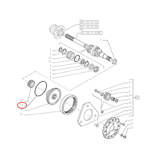 PON4972 Pierścień Zabezpieczający Wieniec  4997571 Case , Ford , fiat , New Holland