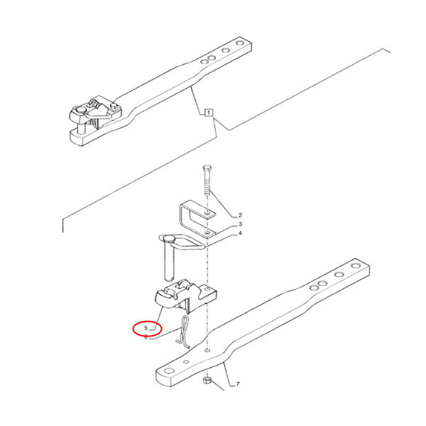 Ucho zaczepu Dolny zaczep Case Magnum , Puma , New Holland T7 T8 TG210 87773619 , 232615A3