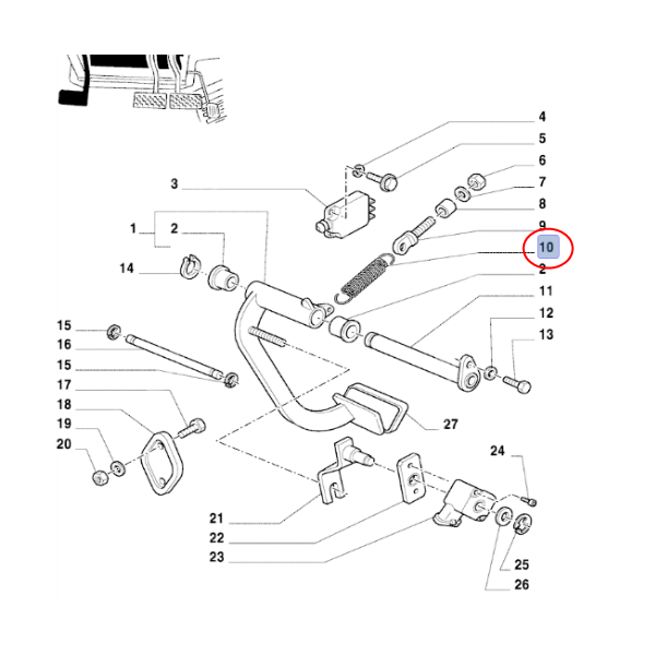Sprężyna Odbicia Pedału Sprzęgła Case , New Holland 82008879