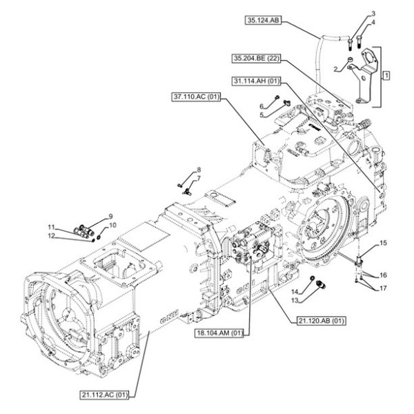 82018879 87369250 Czujnik położenia wybieraka skrzyni biegów case Maxxum MXU new holland T6 TS100