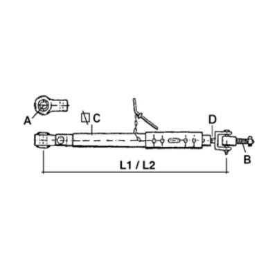 Stabilizator ramion odciąg boczny Fiat G170 G190 G210 G240 Ford 8670 8770 8870 8970 8670A 8770A 8870A 8970A 5198235 86508445
