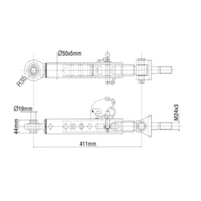Stabilizator ramion cięgno Case MX100, MX100C, MX110, MX120, MX135, MX80C, MX90C 112923A1