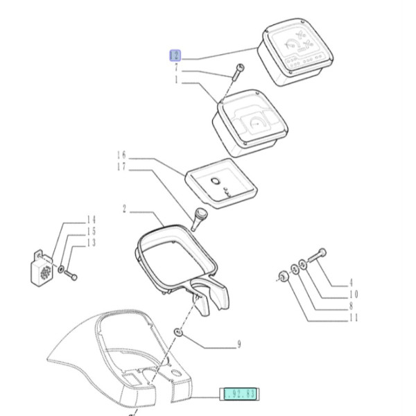 Licznik Case JX80 JX70 JX60 JX90 JX95 New Holland TD60D TD70D TD80D TD90D TD95D 87486813 84168455 87637686 87718359 8432748