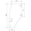 Szyba drzwi lewa Case JX60,JX65,JX70,JX75,JX80,JX85,JX90,JX95 new holland TD65D,TD75D,TD85D,TD95D 87620234