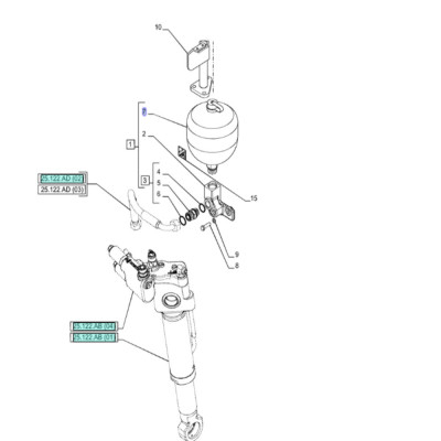 Hydroakumulator Akumulator hydrauliczny Case
PUMA 165 170 210 215 225 230
New Holland
T7030 T7.270
