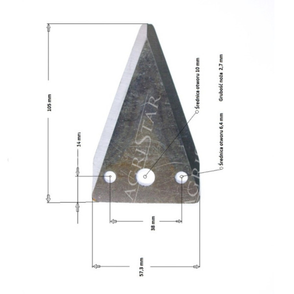 Nożyk kosy bocznej Zigler Profi Case New Holland CX TC