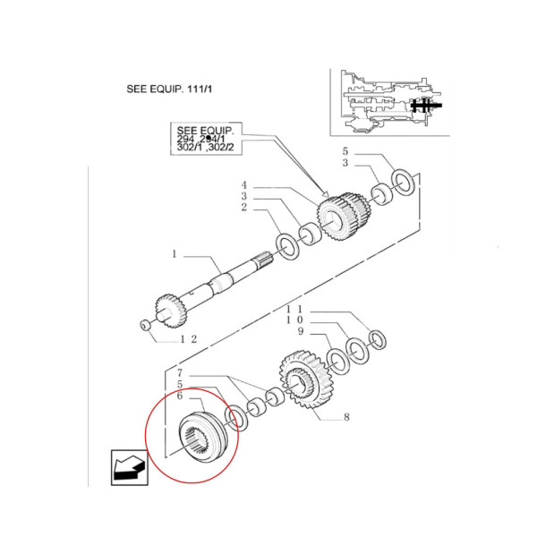 Synchronizator New Holland TS90 TS100 TS110 TS115 Ford 5640 6640 7740 7840 8240 8340 F2NN7124BA 81875573