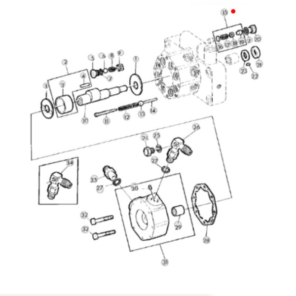 Hydraulikpumpenventil AR52785, AR96613 RE23382