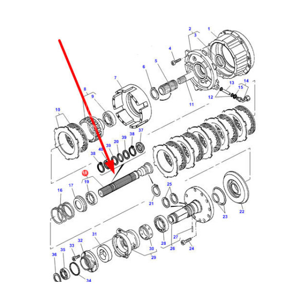 Kupplungswelle Massey Ferguson 3712816M14, 3903518M91, 3619239M2