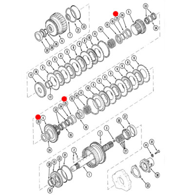 Podkładka 45/65mm kosza sprzęgła Case Maxxum 5130 5140 5150 5250 MX100 135 Mccormick mtx