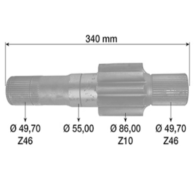 HAM9002 Wałek Hamulcowy Claas Renault 7700667501
