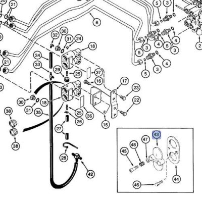Podkładka zaślepki gniazda hydraulicznego Case Magnum 7210 7220 7230 7240 7250 104302A1, 109021A2, 109021A1