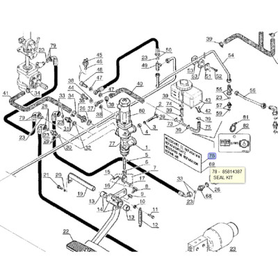 Bremspumpendichtungssatz 85814387