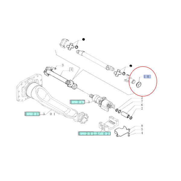 Gumka wału napędowego Case Maxxum 110 120 125 130 Puma 150 170 CVT CVX New Holland T7.170 T7030 T6030 84153203