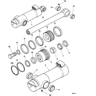 Zestaw uszczelnień siłownika obrotu Case 580G G107687