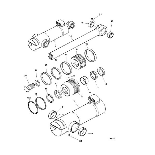 Zestaw uszczelnień siłownika obrotu Case 580G G107687