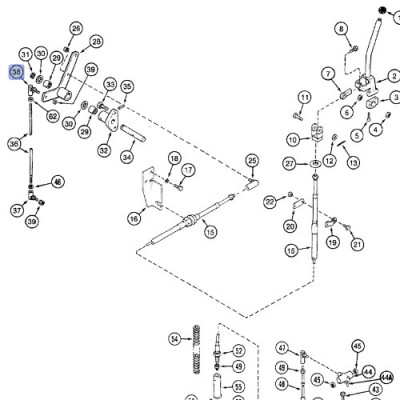 Przegub dźwigni zmiany biegów 
Case
Magnum 7110, 7120, 485, 7130, 7140, 7150, 7210, 7220, 7230, 7240, 1818, 7250