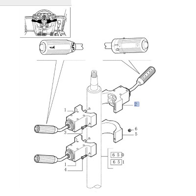 Manetka dźwignia rewersu  Case
695SM
New Holland
B110,B115 LB115,LB110.
LB110 85801939