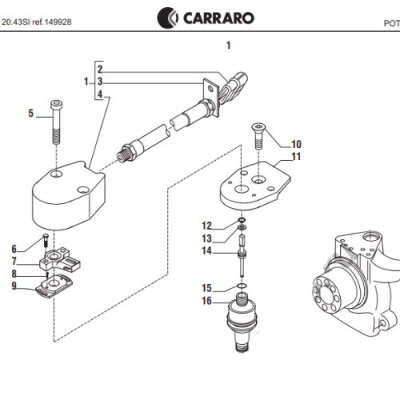 Potencjometr pozycji osi Carraro czujnik Renault Claas
Ares Atles
Case 595 
New Holland 8670-8970 
Komatsu
WB