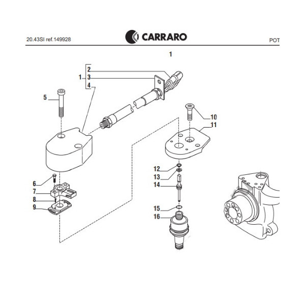 ELE4521 Carrao-Achsenpositionspotentiometer