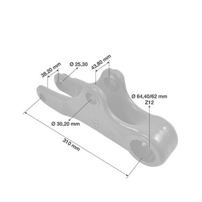 Ramię podnośnika prawe L116618 John Deere
