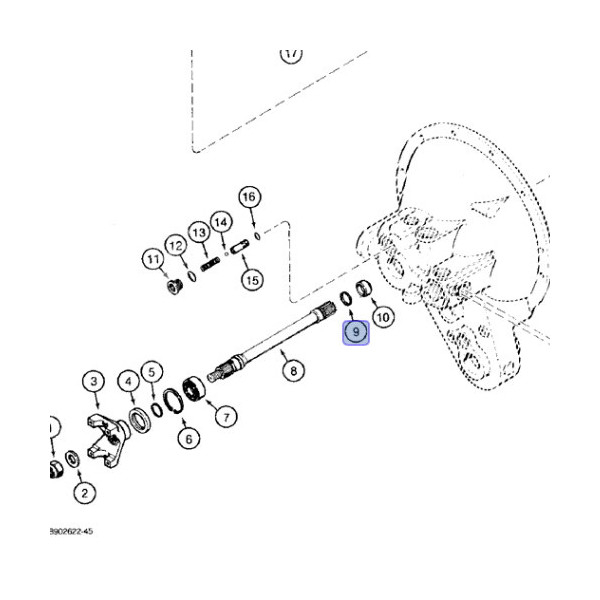 Uszczelniacz wałka pompy jazdy 580K 580SK B506444, A158354, 1348881C2, 1348881C1