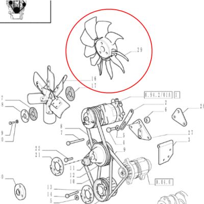 Wentylator śmigło chłodnicy New Holland:
TD60D , TD90D , TD95D

 TD95D PLUS
Case
JX60