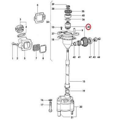 SPO2065 Przekładnia Kątowa Napędu Pompy Oleju 0.065.1558.6/10