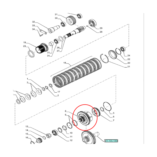 87312349 Obudowa kosza sprzęgłowego Case MXM 120 130 140 155 175 190 Puma 115 125 130 140 155 160 165 170 180 185 195 200 210