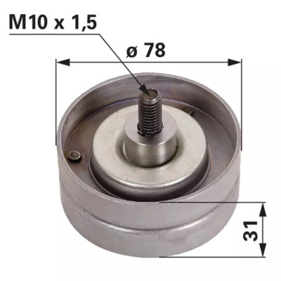 Rolka, napinacza prowadząca paska, john deere 6110 6410 6610 6810 6910 6220 6420 6620 6820 6430 6930 7230