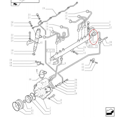 Reduktor ciśnienia paliwa zawór Case CVX140 150 160 175 195 New Holland T7510 T7520 T7530 T7540 T7550 162000090810 837069409