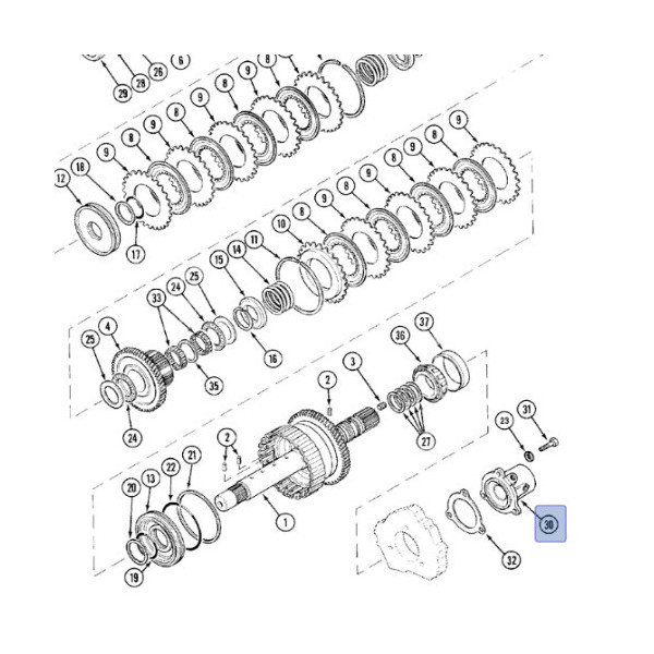Piasta skrzyni biegów 1995099C1, A188694, A188645, A188238, 1345836C1