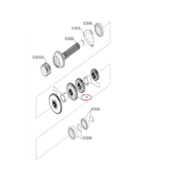 Koło zębate skrzyni biegów New Holland TD:TD60 TD70 TD80 TL:TL60 TL70 TL80 TL85 5169606 Fiat L:60 65 75 85 95