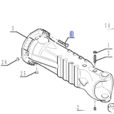 Śruba łączenia mostu 374889, 80374889, 85825658, 87356803, 826-16100, V43173, B33857, 97-002924, 80424354