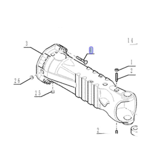 Śruba łączenia mostu 374889, 80374889, 85825658, 87356803, 826-16100, V43173, B33857, 97-002924, 80424354