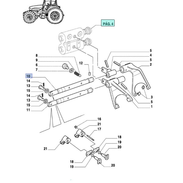 Case MXM, Fiat M Ford, New Holland 5164814 Getriebewelle