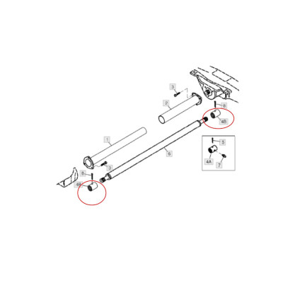 Łącznik przedniego napędu tulejka mufa John Deere 5200 5300 5400 5500 5210 5310 5410 5510 5615 5715 R105248 R222832 22Z