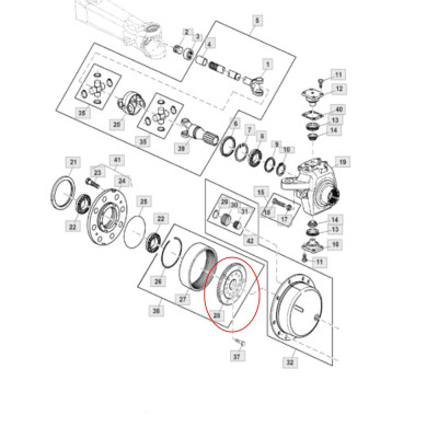 Wieniec zębaty układu planetarnego John Deere 5070M 5080M 6020 6320SE 6420SE 6520SE 6330PR 6430 Fendt L174121 R271414 V39137300