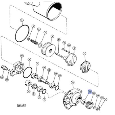 Uszczelniacz pompy wspomagania A50421, 80764135, 83975646, A35960, A35970, D52315