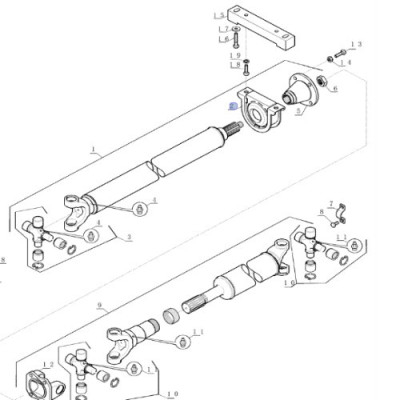 Podpora wału napędowego 40mm New Holland
LM415A, LM425A, LM435A, LM445A