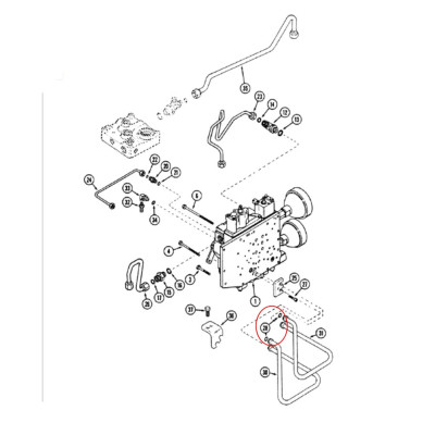 Oring płyty zaworowej akumulatora hydraulicznego Case Magnum 7110 7120 7130 7140 7150 7210 7220 7230 7240 7250 238-7018 86625099