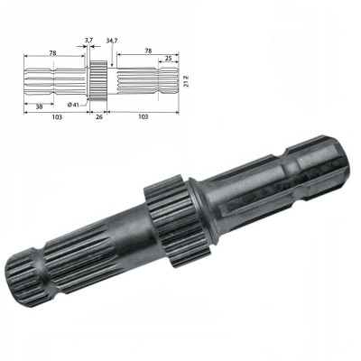 Końcówka wałka wałek przekaźnika wom Z-6/21 John Deere 6400 6600 6800 6900  6810 6910 6420 6620 6820 6920 7600 7700 7800