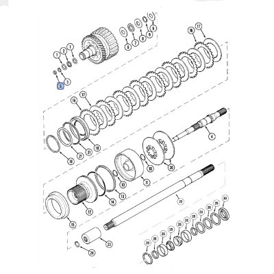 Uszczelniacz  wałka przedniego napędu 
Case:
MAXXUM 5120, 5130, 5140, 5150 5230, 5240, 5250,
MX100 MX135, MX150, MX170,