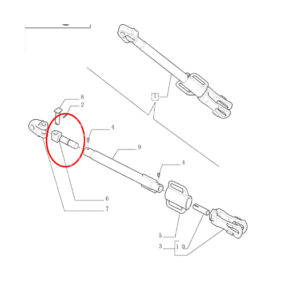 Główka , Ucho Wieszaka Case , New Holland  Case
MXM175, MXM190, 5197825