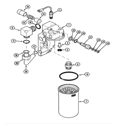 Czujnik temperatury oleju Case 5120 5130 5140 5150 MX100C MX110 MX120 MX135 MX150 258425A1 1964538C1