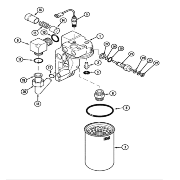 Czujnik temperatury oleju hydraulicznego Case Maxxum 5120 5130 5140 5150 MX100 mx135