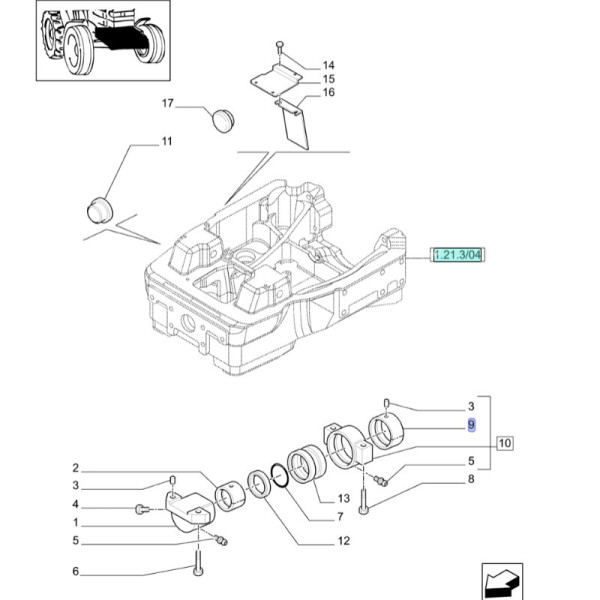 Vorderachsaufhängungsbuchse 115x120x52mm 1235140589, 5140589