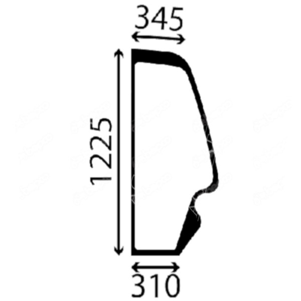 Szyba boczna lewa ładowarka JCB 530 531-70 535-125 535-140 540 540-140 550-140 827-80213 827/80213 82780213